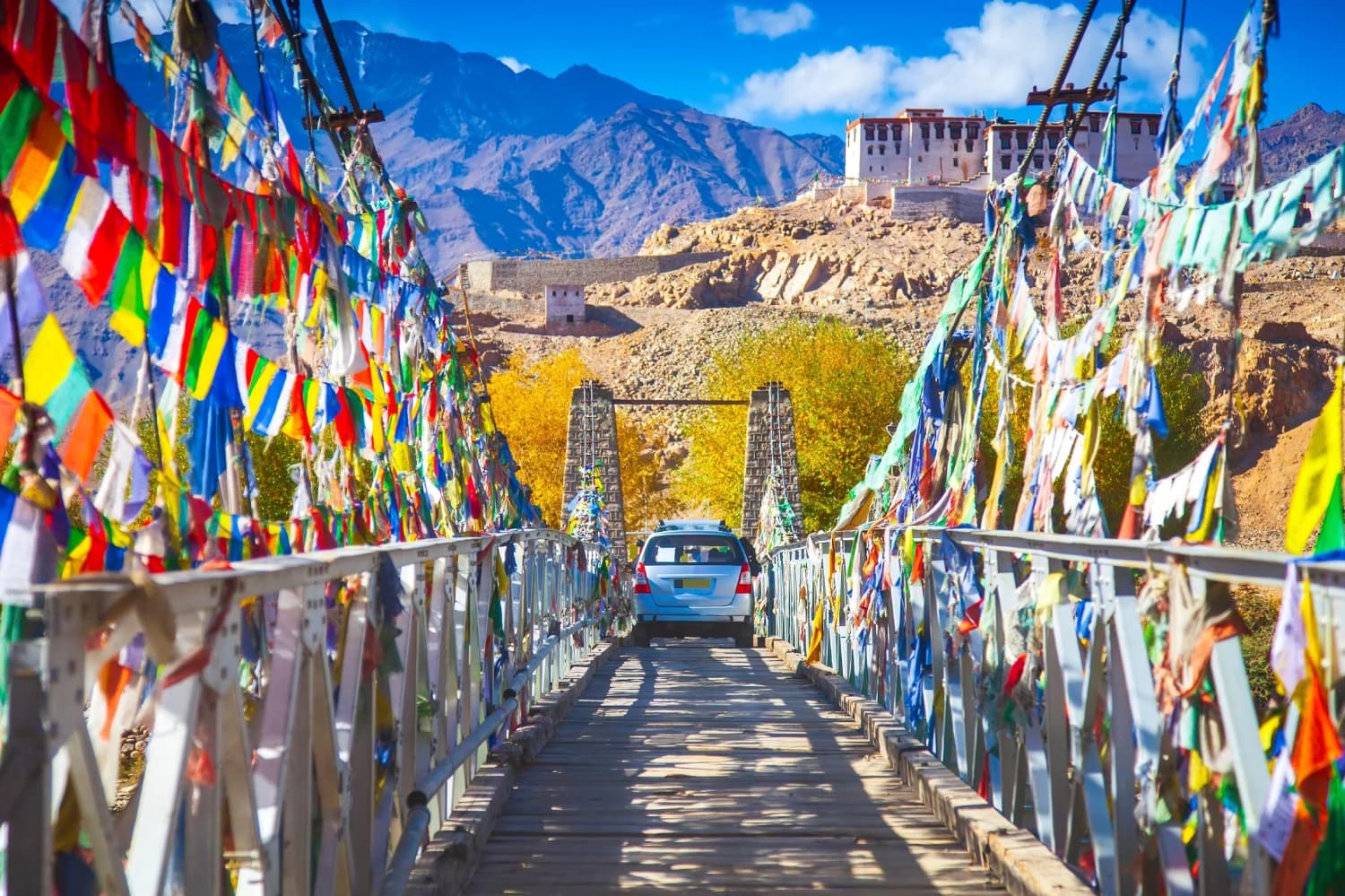 Leh Ladakh The Ultimate Tour — 5 nights, 6 days covering Leh, Sham Valley, Sangam, Magnetic Hill, Gurudwara Pathar Sahib, SECMOL, Khardung La Pass, Nubra Valley, Diskit Monastery, Hunder Sand Dunes, Pangong Tso, Chang La Pass, Sakti Village, Druk Padma Karpo School, Thiksey Monastery, Leh