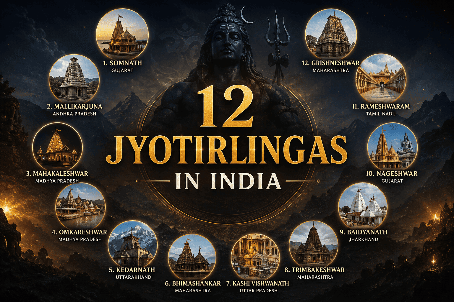 12 Jyotirlingas in India: A Sacred Journey to the Abodes of Lord Shiva