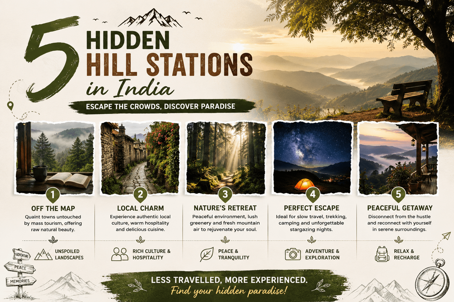 5 Hidden Hill Stations in India: Offbeat Escapes to Explore