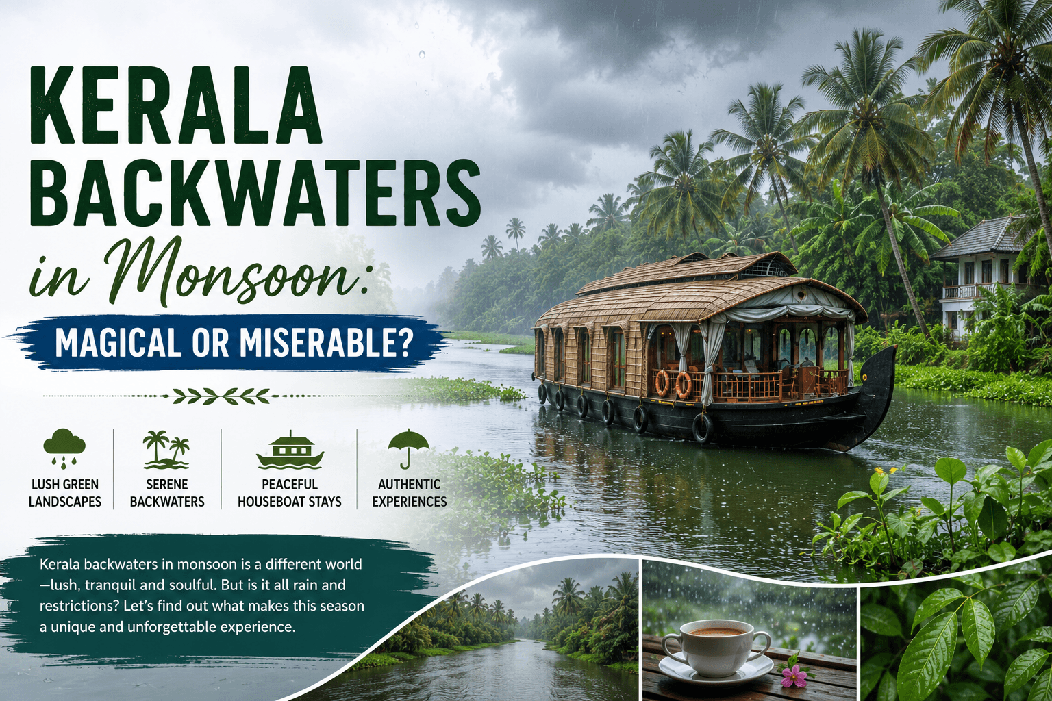 Kerala Backwaters in Monsoon: Magical or Miserable?